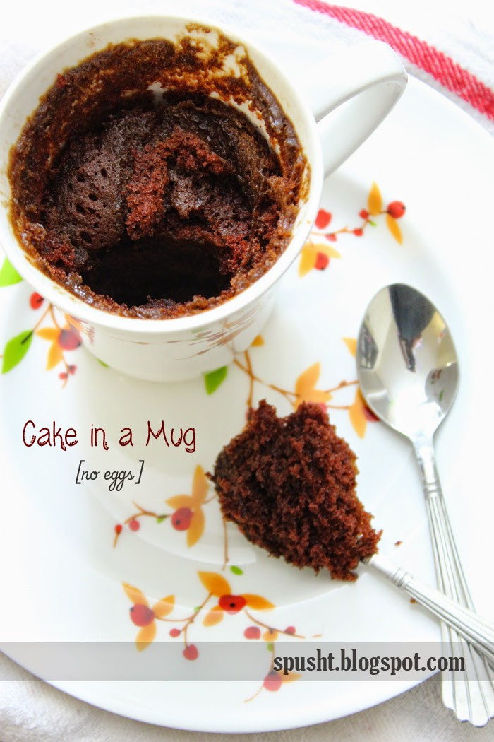 Mug Cake Recipe No Egg
 Spusht Two Minute Microwave Eggless Chocolate Cake