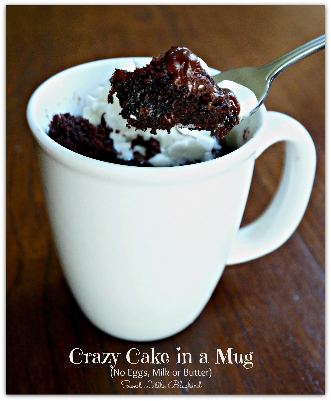 Mug Cake Recipe No Egg
 Crazy Cake in a Mug No Eggs Milk or Butter Ready in