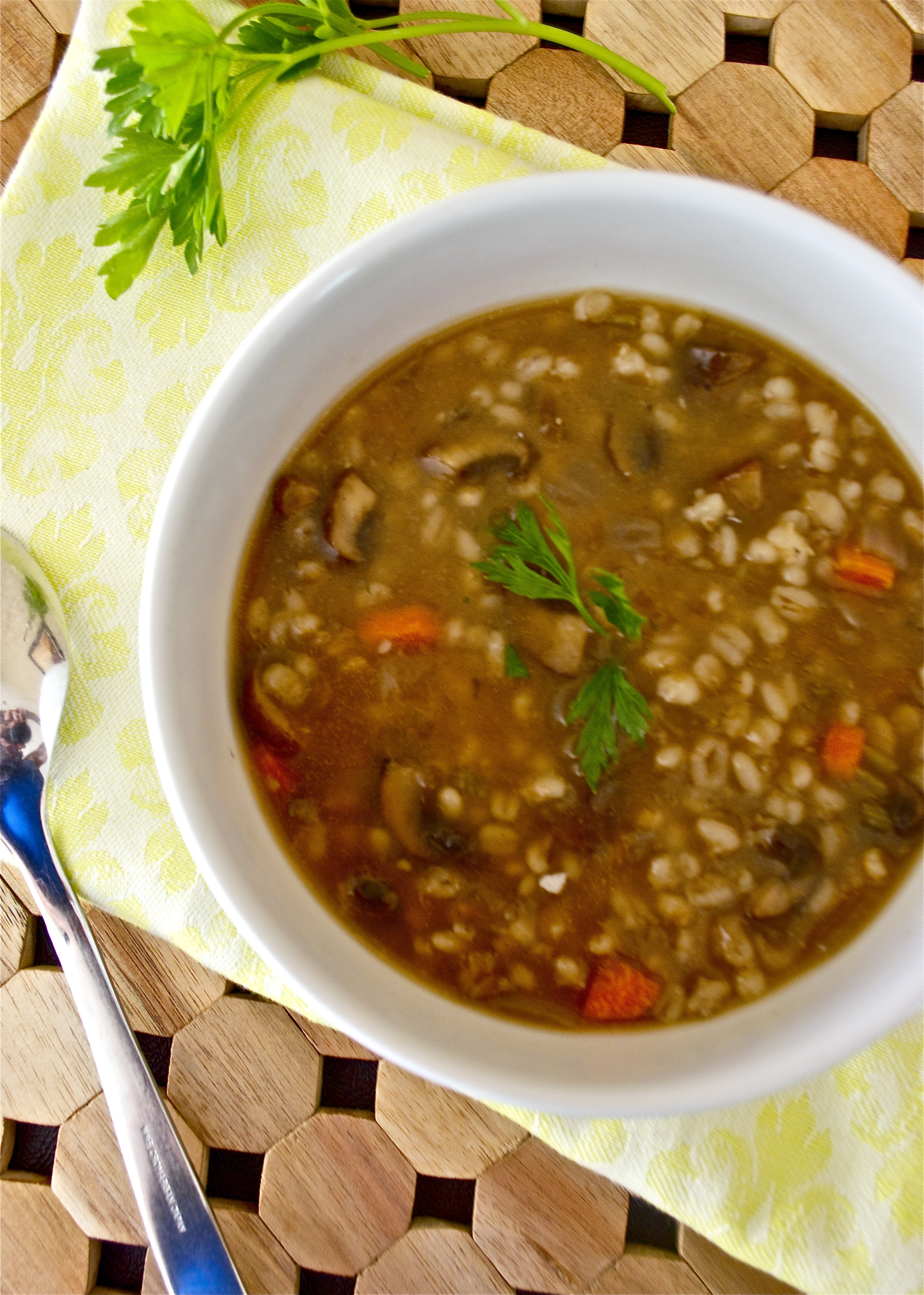 Mushroom And Barley Soup
 Mushroom Barley Soup