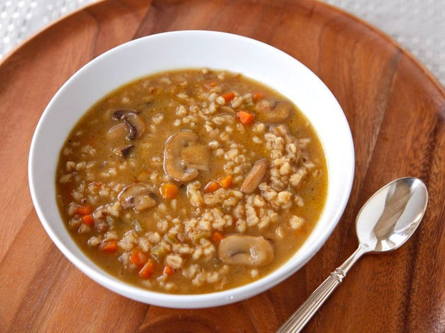 Mushroom And Barley Soup
 Mushroom Barley Soup forting Deli Style Soup Recipe