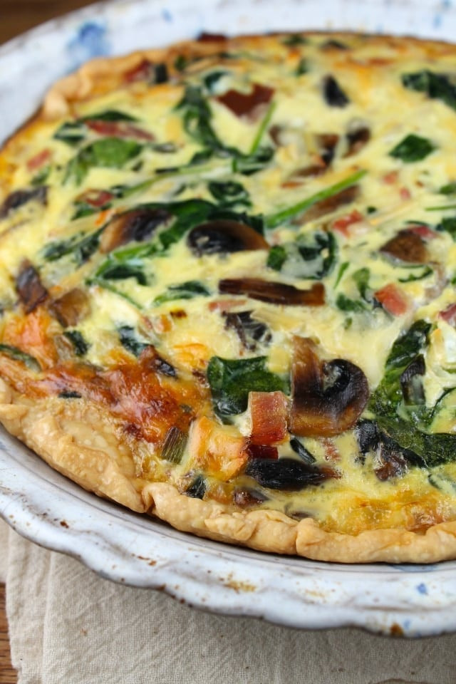 Mushroom Quiche Recipe
 Ham Spinach & Mushroom Quiche Miss in the Kitchen