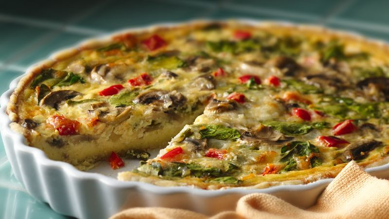 Mushroom Quiche Recipe
 Spinach Mushroom Quiche Recipe BettyCrocker