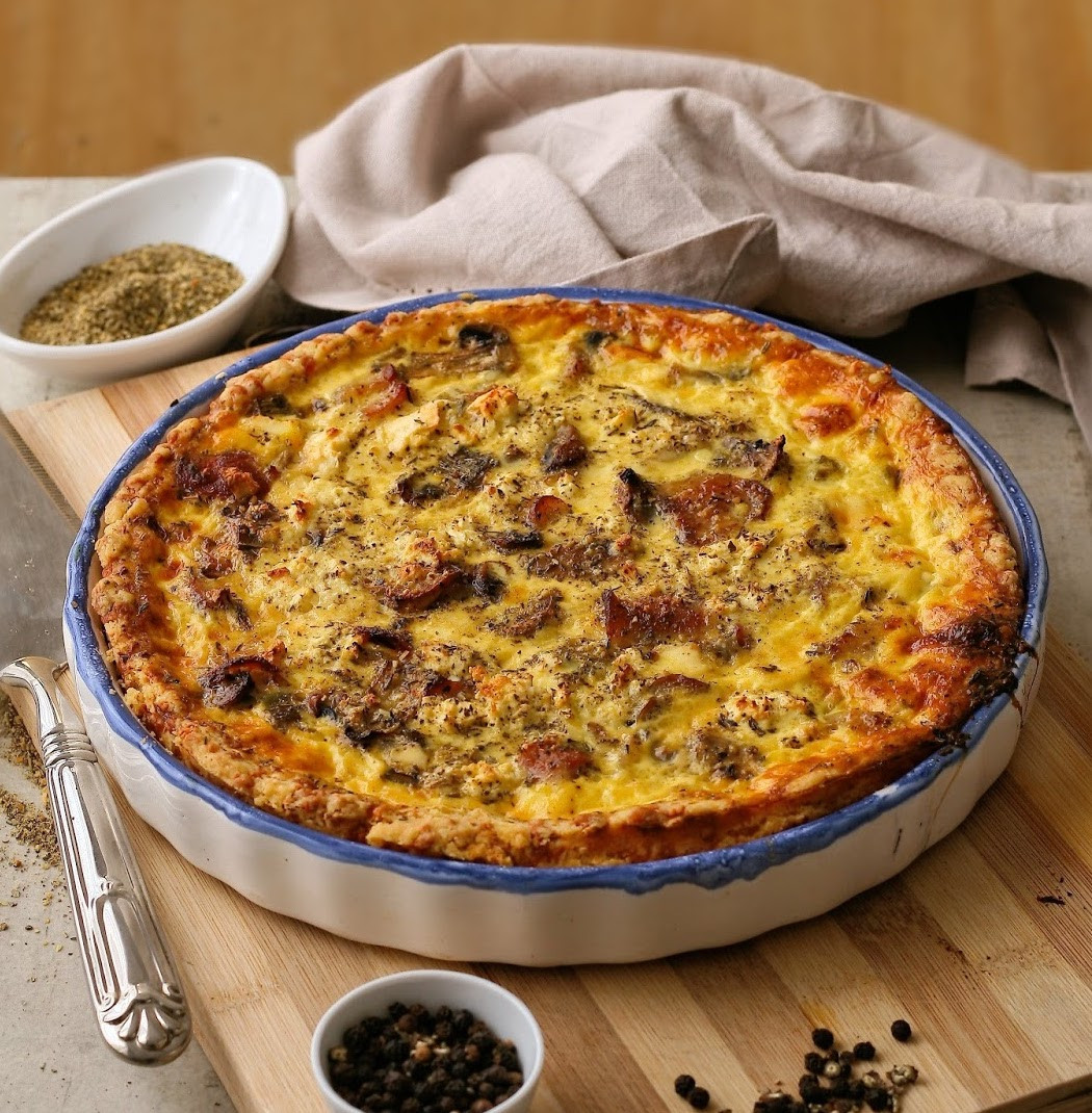 Mushroom Quiche Recipe
 Bacon and Mushroom Quiche recipe All4Recipes