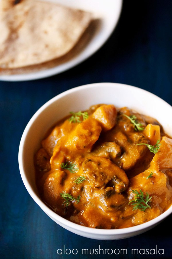 Mushroom Recipes Indian
 aloo mushroom masala recipe