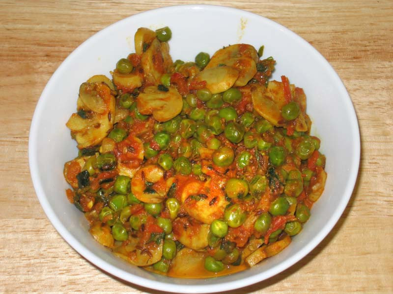 Mushroom Recipes Indian
 Mushroom with peas Manjula s Kitchen Indian Ve arian