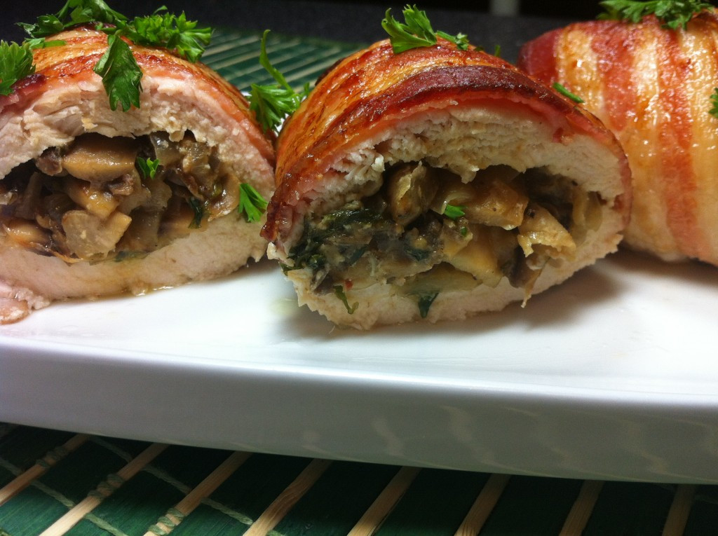 Mushroom Stuffed Chicken
 mushroom stuffed chicken breast