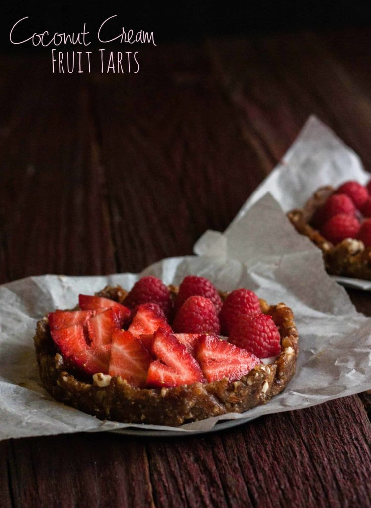 Naturally Gluten Free Desserts
 Coconut Cream Fruit Tarts no bake naturally gluten free