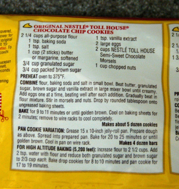 Nestle Toll House Chocolate Chip Cookies
 Nestle Toll House Chocolate Chip Cookies Recipe File