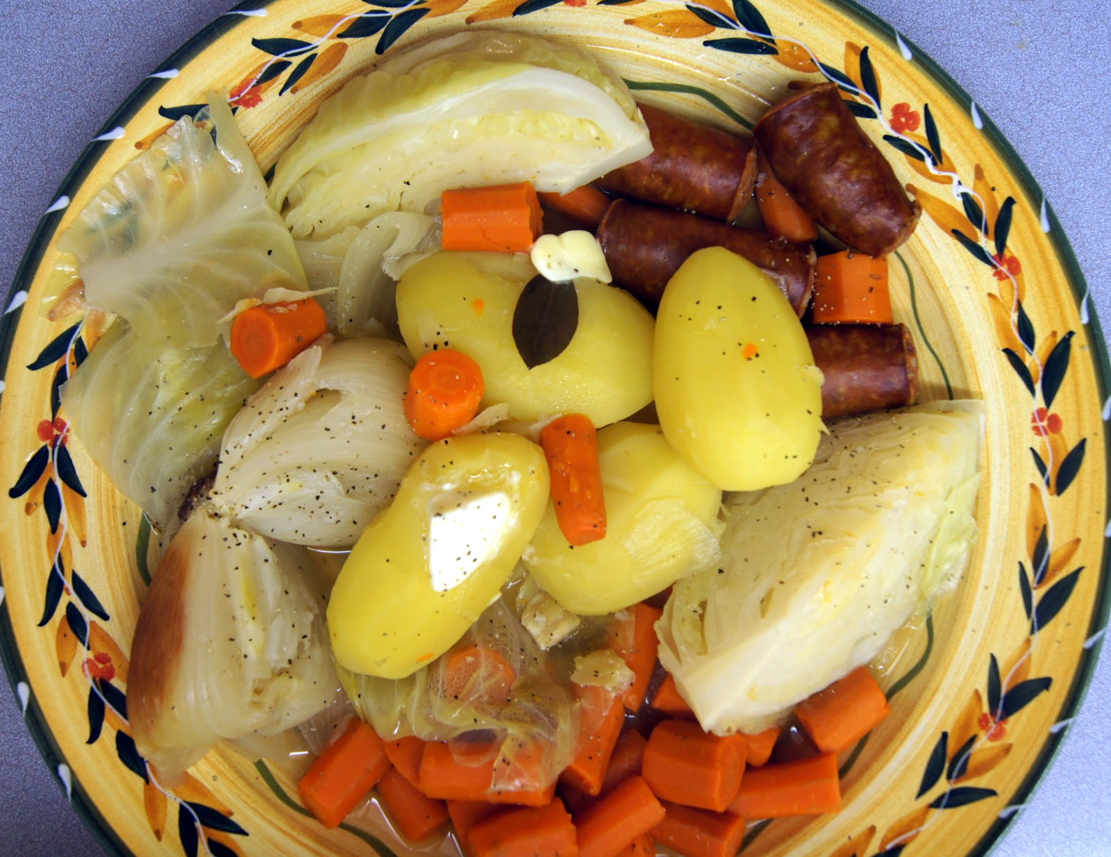 New England Boiled Dinner With Ham
 Karen Cooks Portuguese New England Boiled Dinner