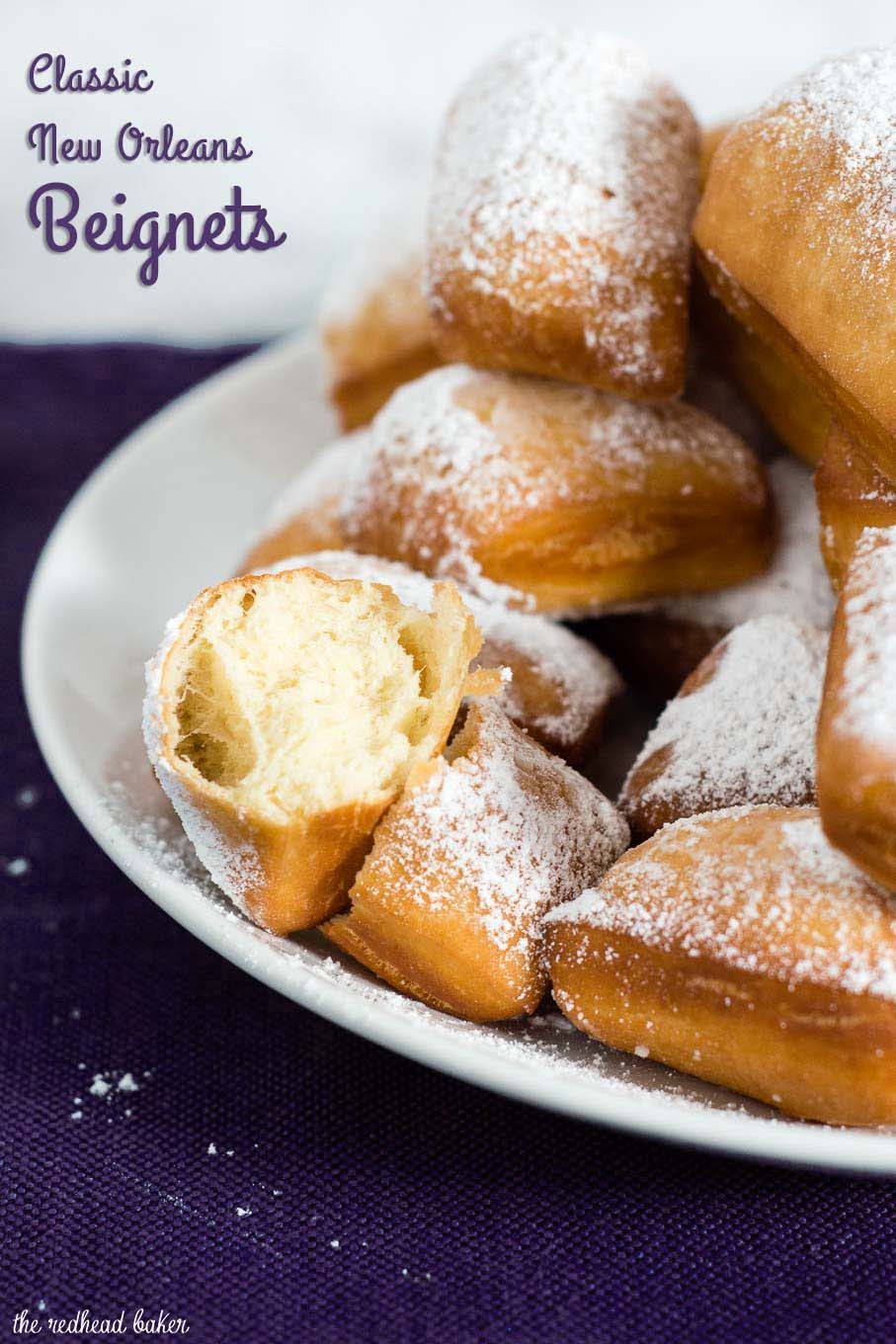 New Orleans Desserts Beignets
 Classic New Orleans Beignets by The Redhead Baker