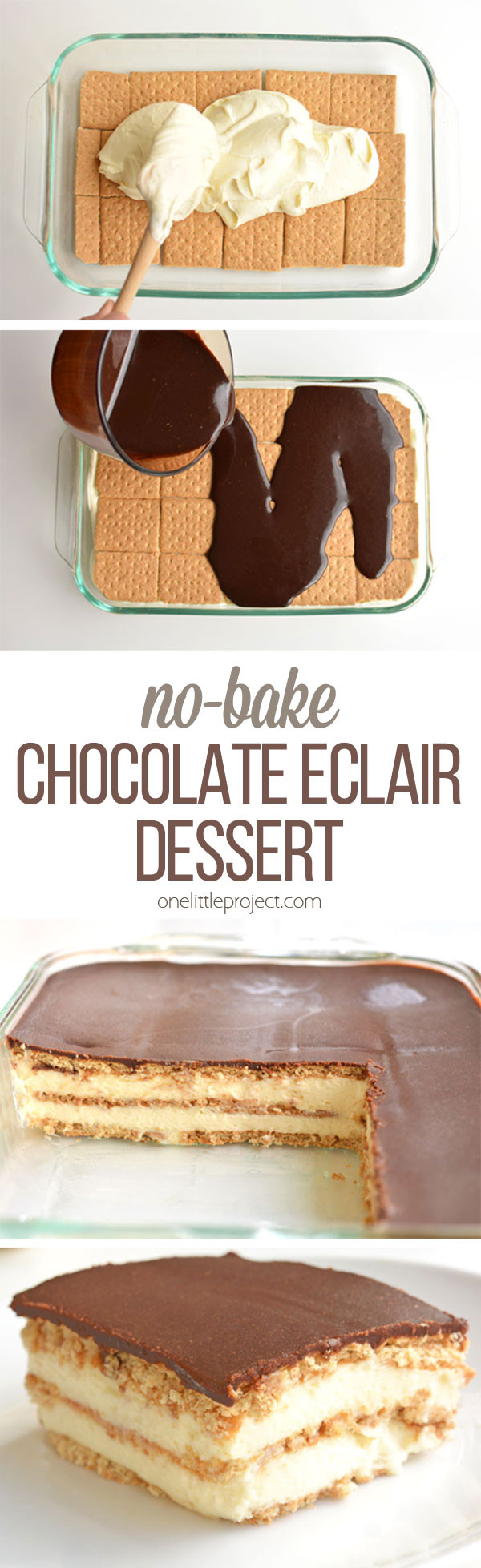 No Bake Chocolate Eclair Dessert
 No Bake Chocolate Eclair Cake