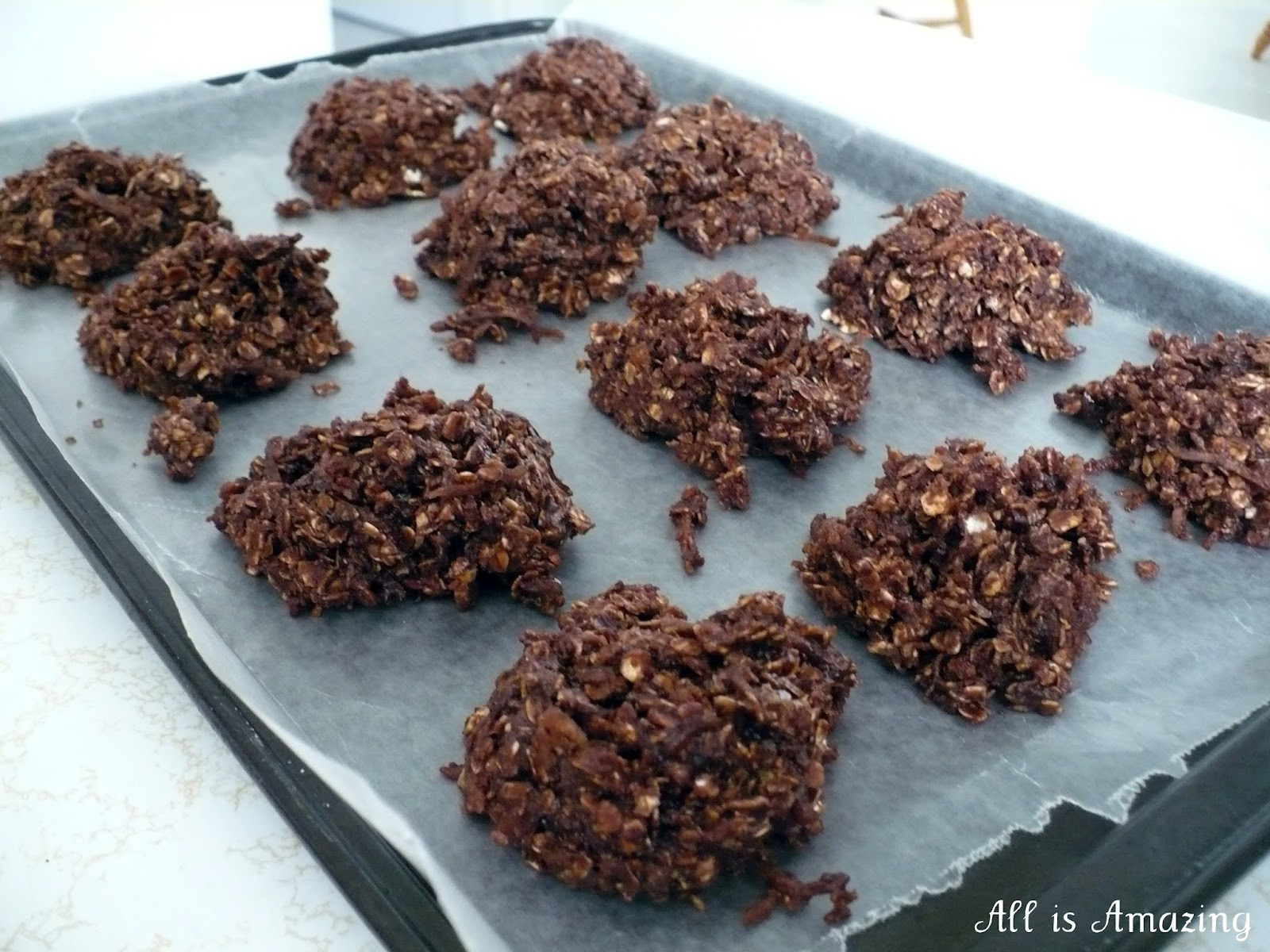 No-Bake Chocolate Oatmeal Cookies
 All is Amazing No Bake Chocolate Oatmeal Cookies