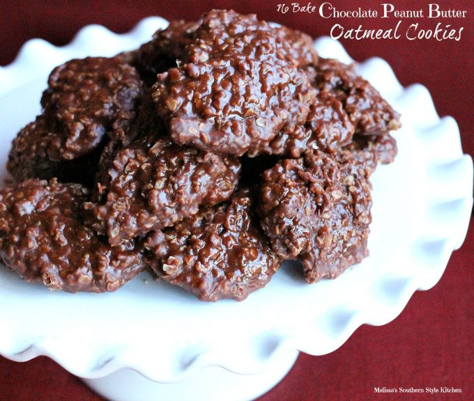 No Bake Chocolate Peanut Butter Oatmeal Cookies
 No Bake Chocolate Peanut Butter Oatmeal Cookies