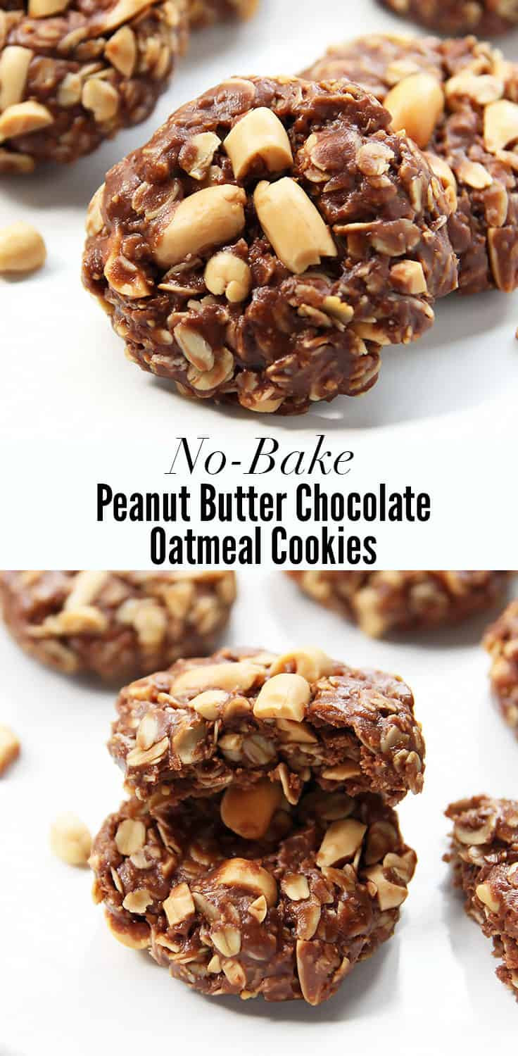 No Bake Chocolate Peanut Butter Oatmeal Cookies
 No Bake Peanut Butter Chocolate Oat Cookies – LeelaLicious