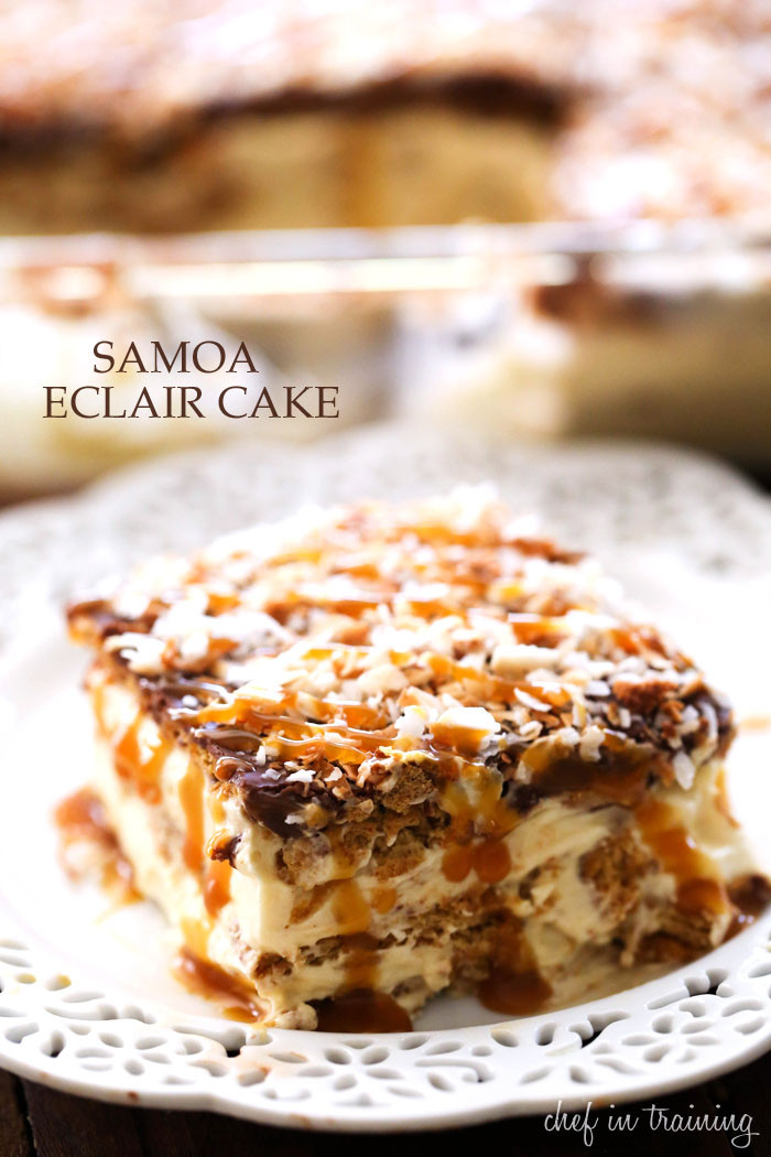 No Bake Eclair Dessert
 No Bake Samoa Eclair Cake Chef in Training