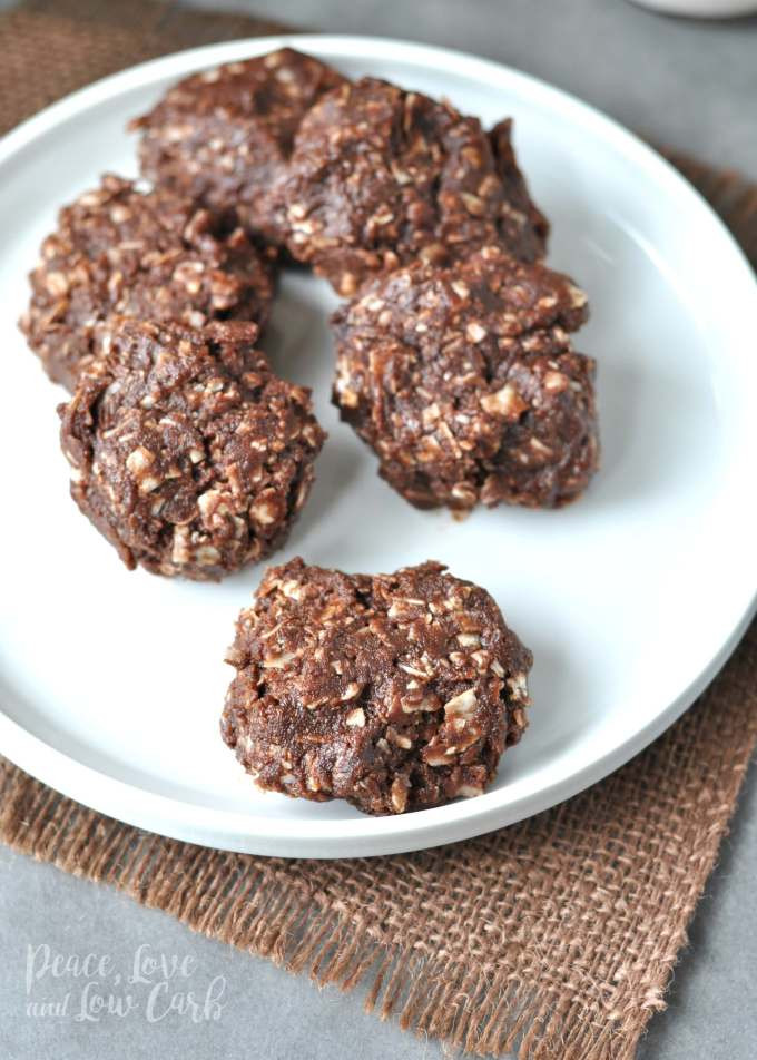 No Bake Keto Cookies
 Chocolate Peanut Butter Low Carb Keto No Bake Cookies