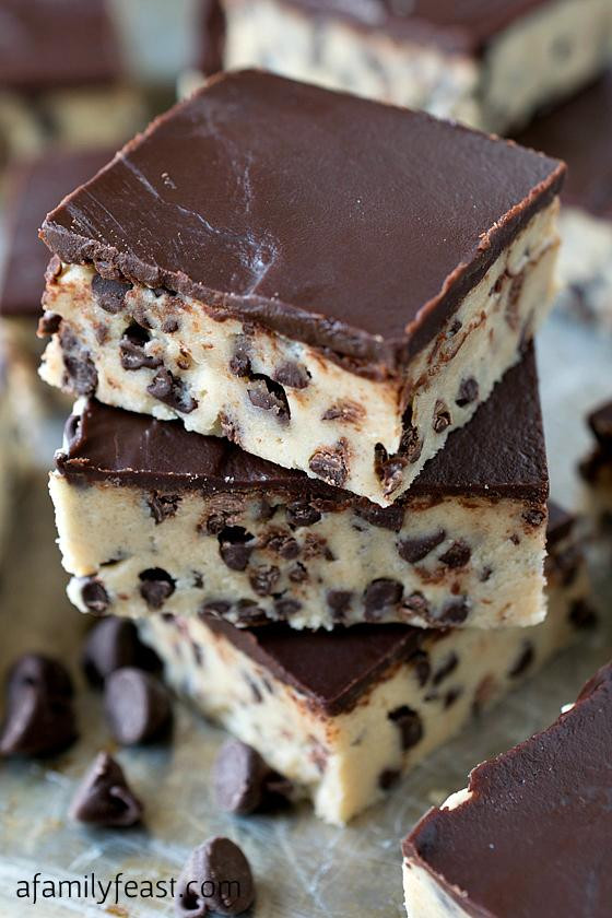 No Egg Desserts
 Chocolate Chip Cookie Dough Bars – Nom Nom Network