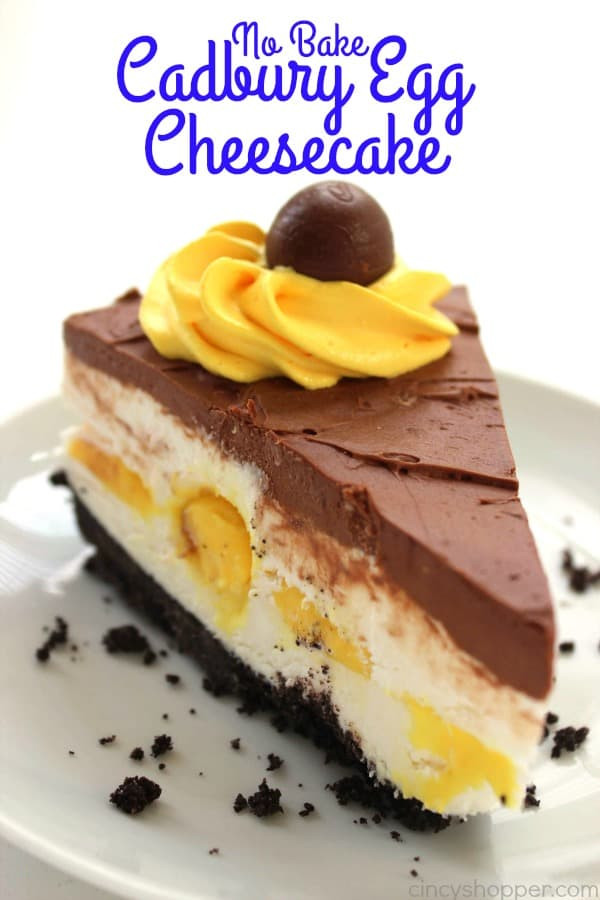 No Eggs Dessert
 No Bake Cadbury Egg Cheesecake CincyShopper