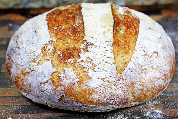 No Knead Bread Recipe
 Crusty No Knead Artisan Bread