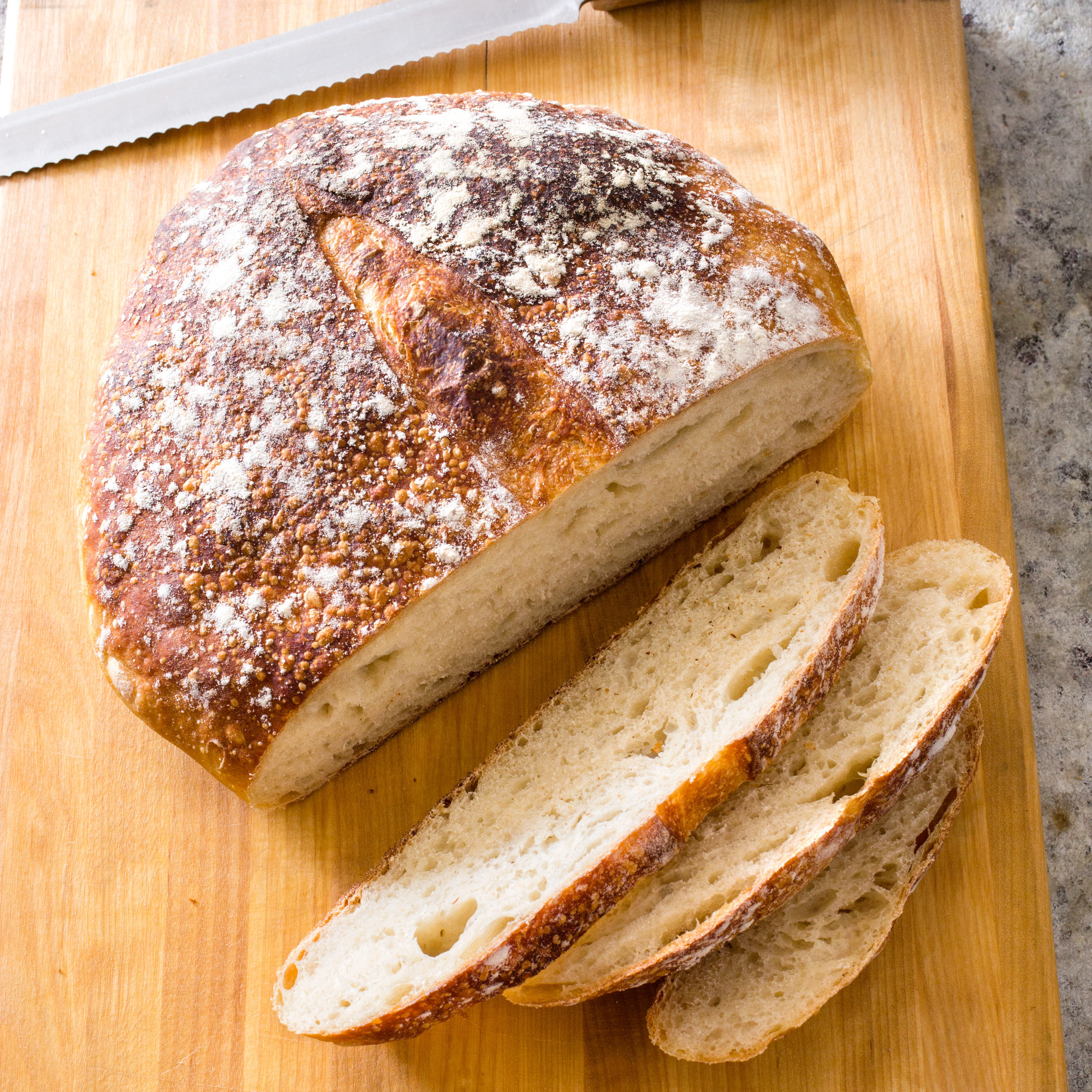 No Knead Sourdough Bread
 Almost No Knead Sourdough Bread