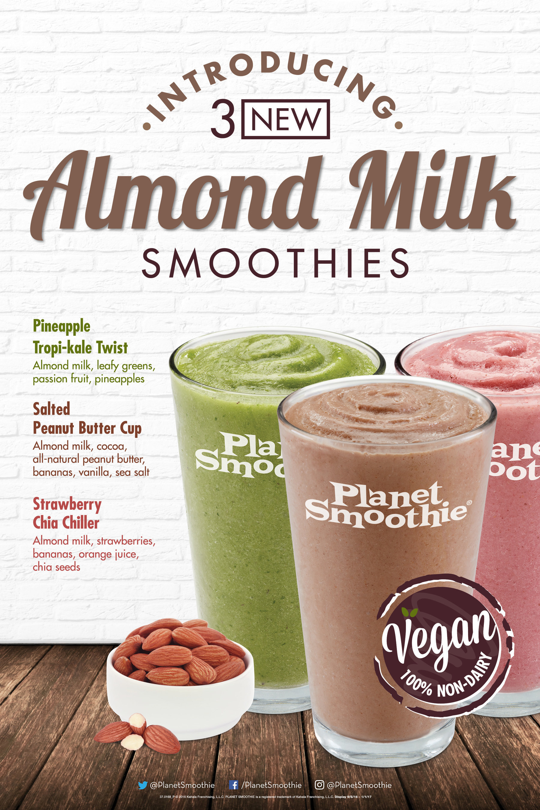 Non Dairy Smoothies
 Planet Smoothie Introduces Non Dairy Almond Milk