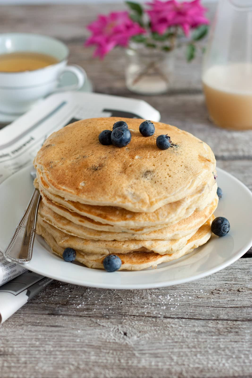 Oat Flour Pancakes
 Blueberry Buttermilk Oat Flour Pancakes and Buttermilk