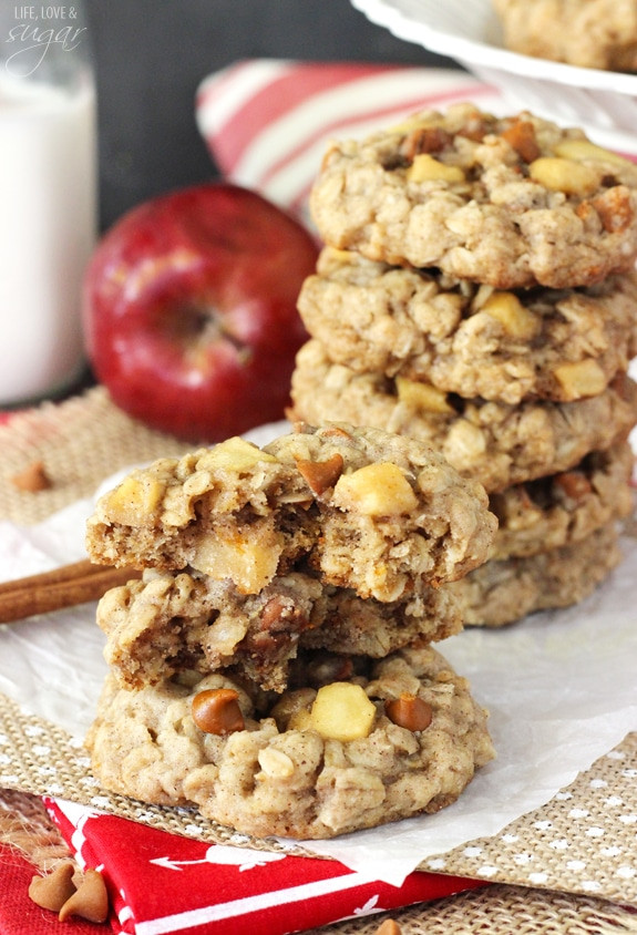 Oatmeal Apple Cookies
 Apple Cinnamon Oatmeal Cookies Life Love and Sugar