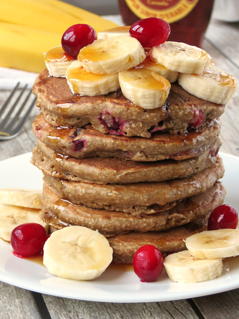 Oatmeal Banana Pancakes
 Cranberry Banana Oatmeal Pancakes Yummy Addiction