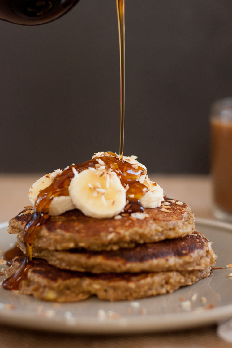 Oatmeal Banana Pancakes
 Gluten Free Banana Oat Pancakes