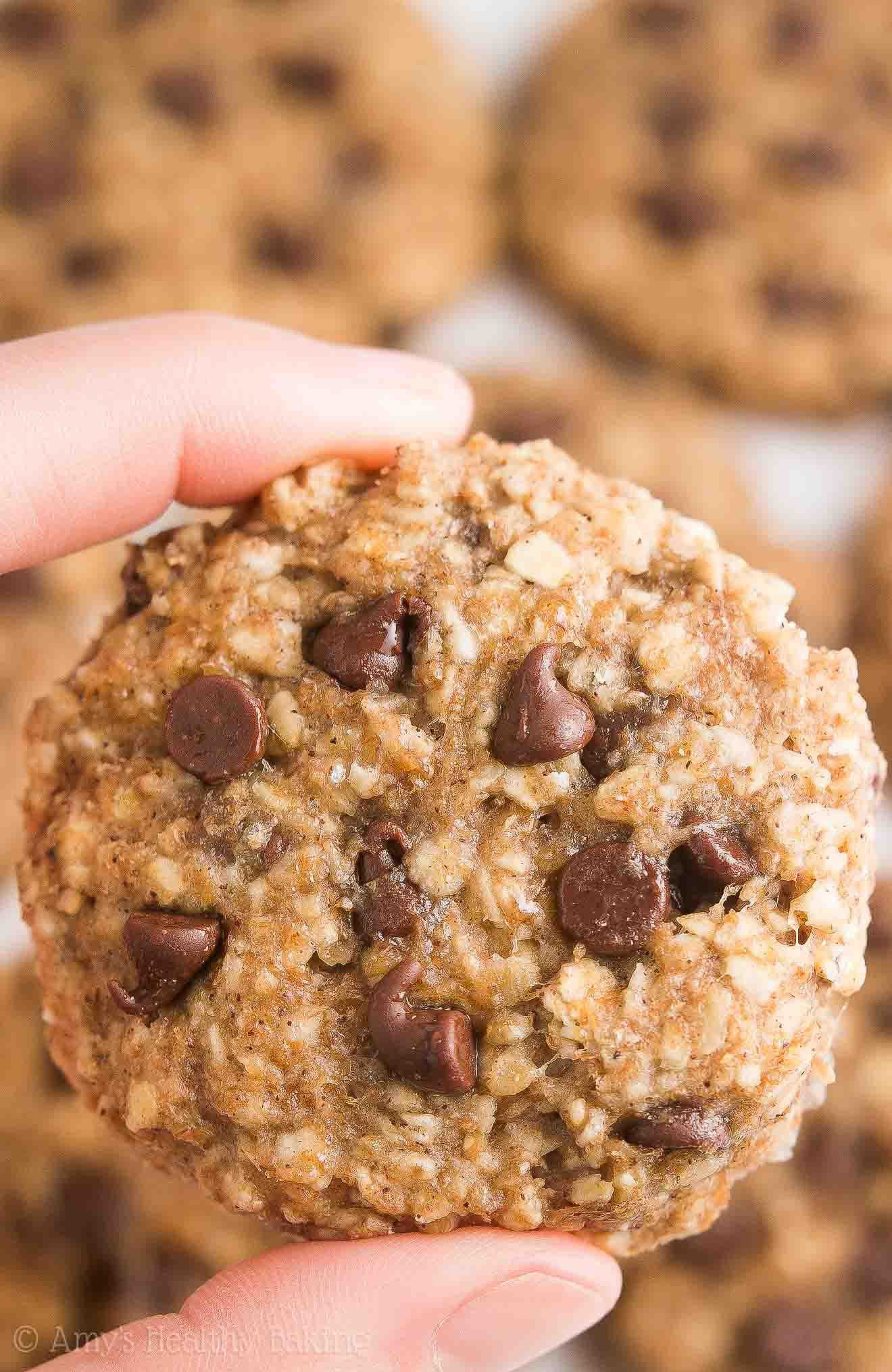 Oatmeal Chocolate Chip Cookies Healthy
 Healthy Chocolate Chip Banana Oatmeal Breakfast Cookies