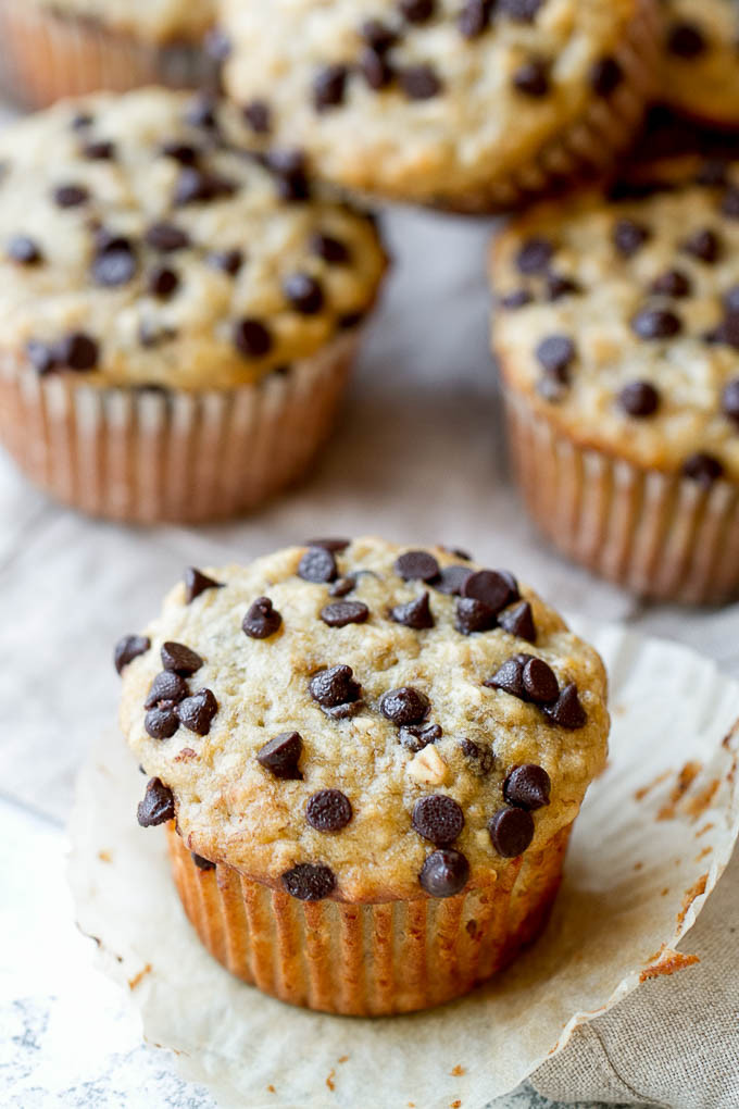 Oatmeal Chocolate Chip Muffins
 e Bowl Chocolate Chip Banana Oat Muffins