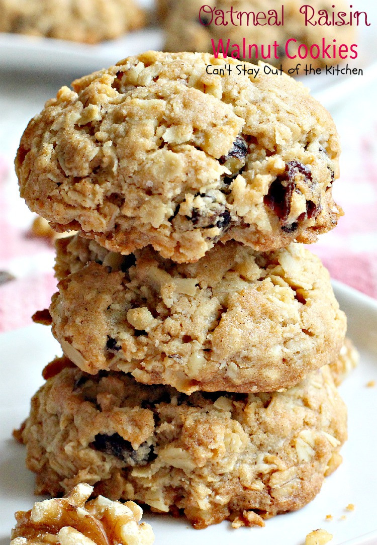 Oatmeal Walnut Cookies
 Oatmeal Raisin Walnut Cookies Can t Stay Out of the Kitchen