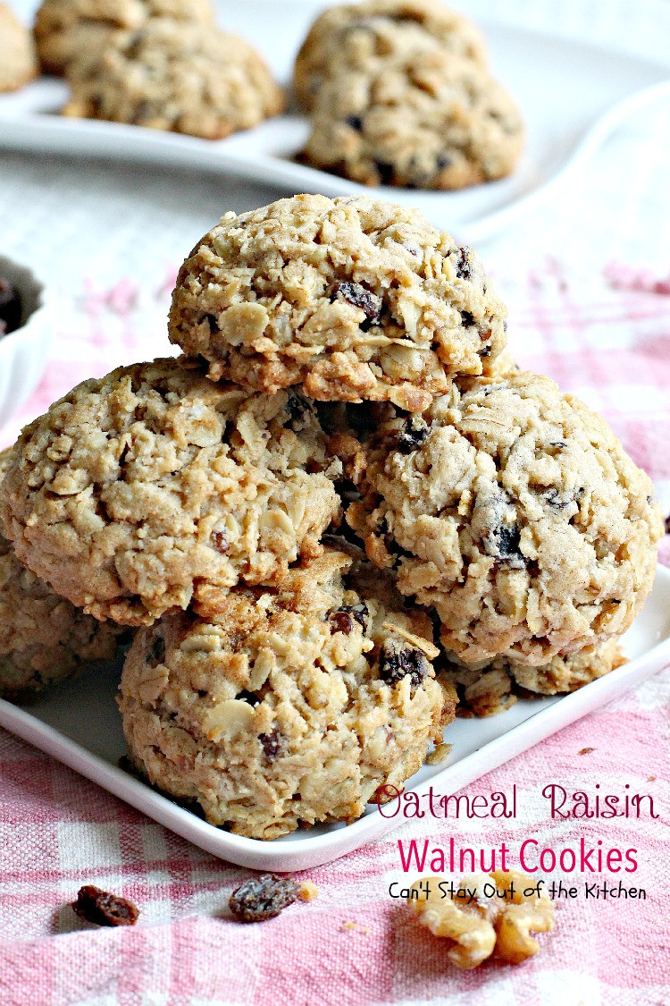 Oatmeal Walnut Cookies
 Oatmeal Raisin Walnut Cookies Can t Stay Out of the Kitchen