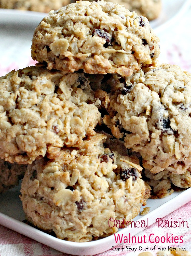 Oatmeal Walnut Cookies
 Oatmeal Raisin Walnut Cookies Can t Stay Out of the Kitchen