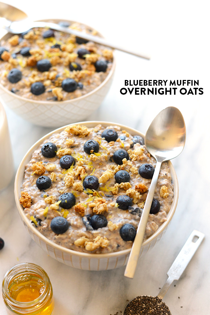 Oats For Breakfast
 Blueberry Muffin Overnight Oats Fit Foo Finds