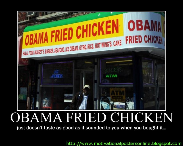 Obama Fried Chicken
 OBAMA FRIED CHICKEN OFC KFC kentucky hot wings funny motiv