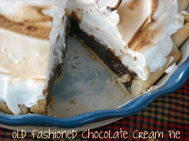 Old Fashioned Chocolate Pie
 Old Fashioned Chocolate Pie with Meringue Topping "My