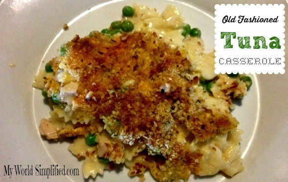 Old Fashioned Tuna Casserole
 Old Fashioned Tuna Casserole myworldsimplified