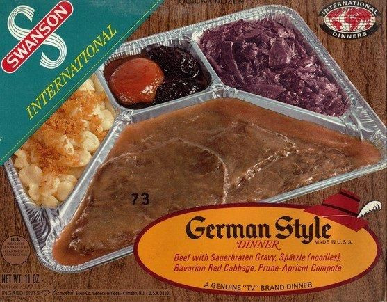 Old Frozen Dinner Brand
 Swanson German Style TV Dinner Yum Pinterest