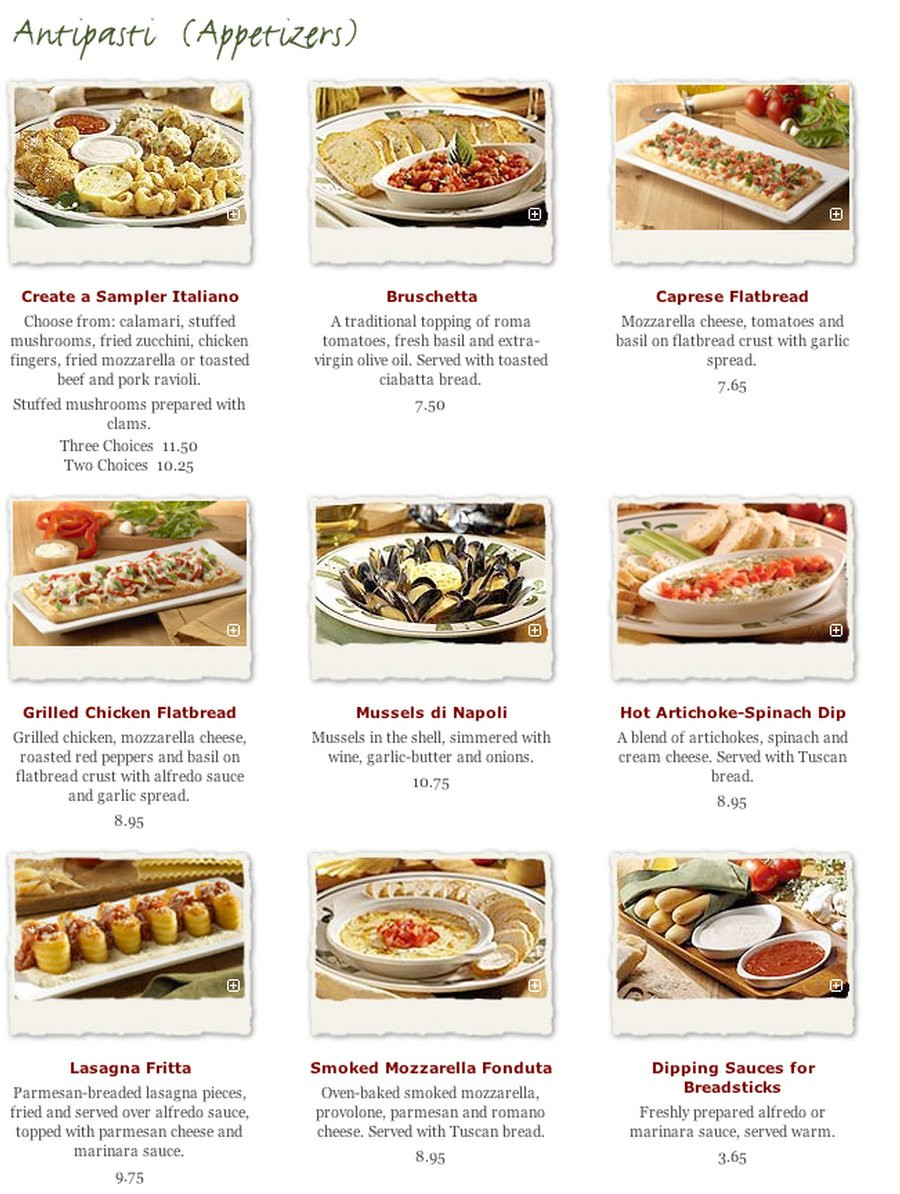 Olive Garden Desserts Menu
 7 Best of Olive Garden Menu Printable Out Olive