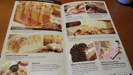 Olive Garden Desserts Menu
 Olive Garden South Jordan Menu Prices & Restaurant