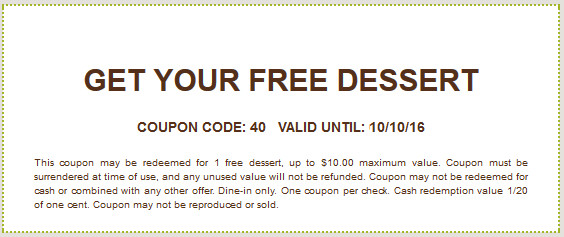 Olive Garden Free Dessert Coupon
 Olive Garden Coupons Promotions Specials for January 2019
