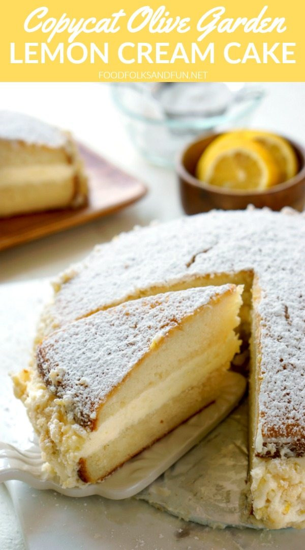 Olive Garden Lemon Creme Cake Recipe
 Copycat Olive Garden Lemon Cream Cake • Food Folks and Fun