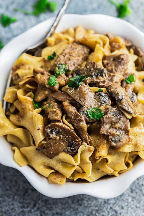 One Pot Beef Stroganoff e Pot Beef Stroganoff