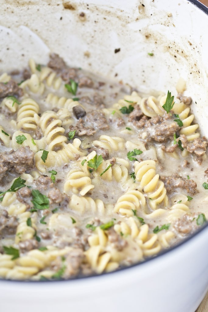 One Pot Beef Stroganoff e Pot Beef Stroganoff Yellow Bliss Road