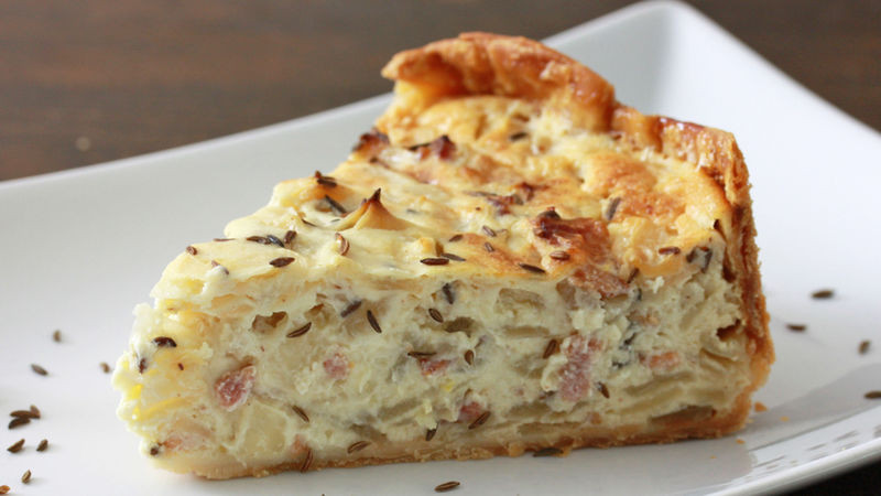 Onion Pie Recipe
 German ion and Bacon Pie Zwiebelkuchen Recipe