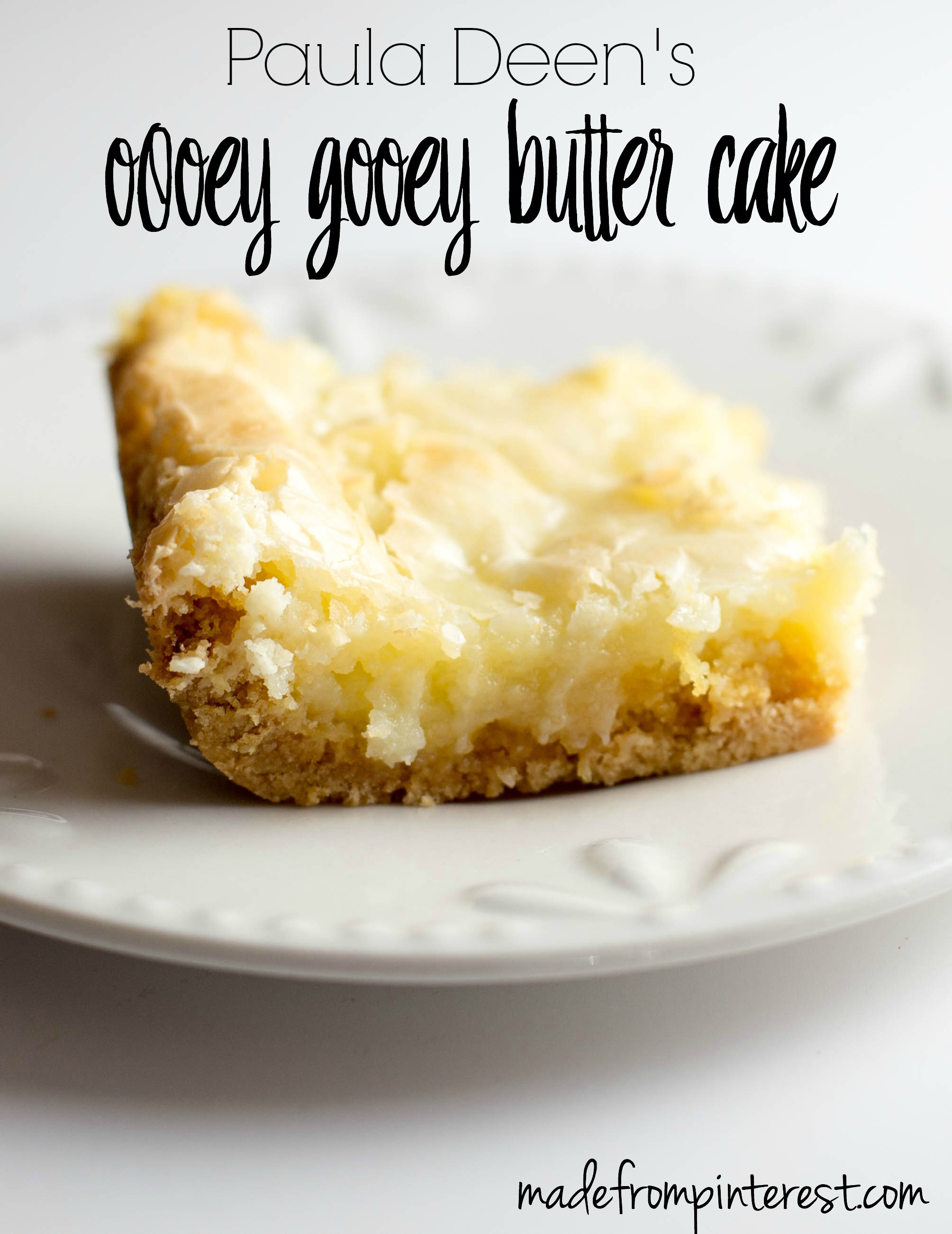 Ooey Gooey Butter Cake Recipe
 Paula Deen s Ooey Gooey Butter Cake