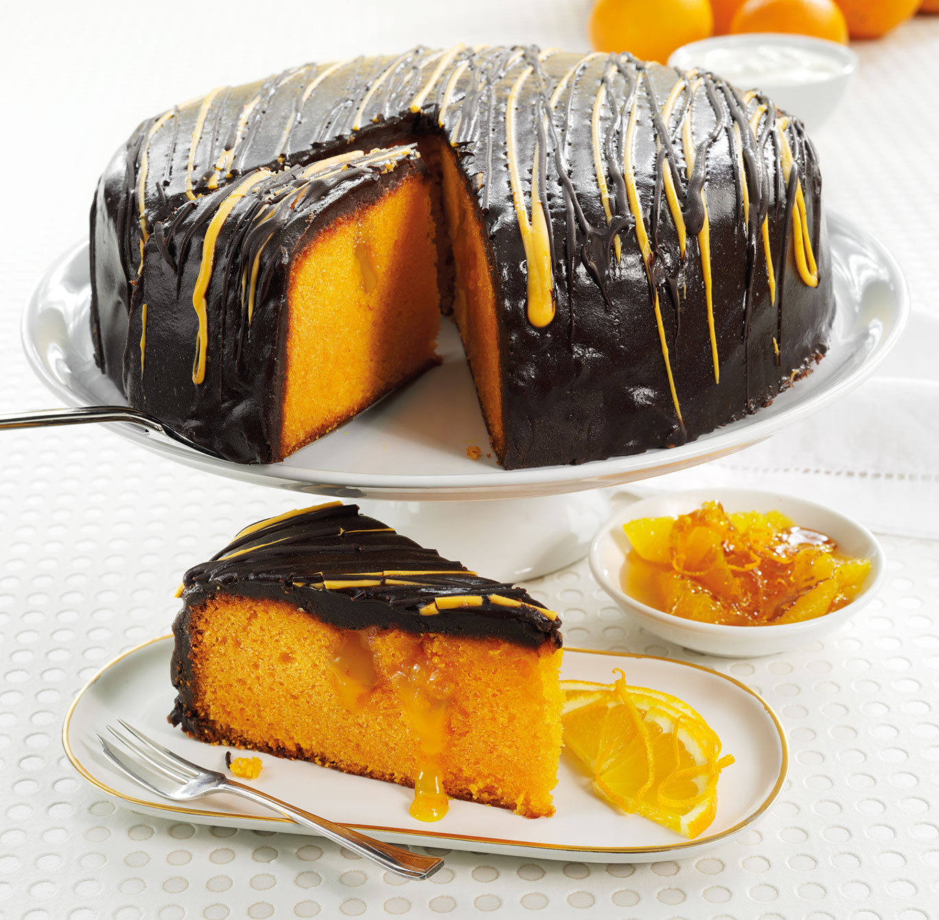 Orange Chocolate Cake
 Sticky Chocolate & Orange Cake
