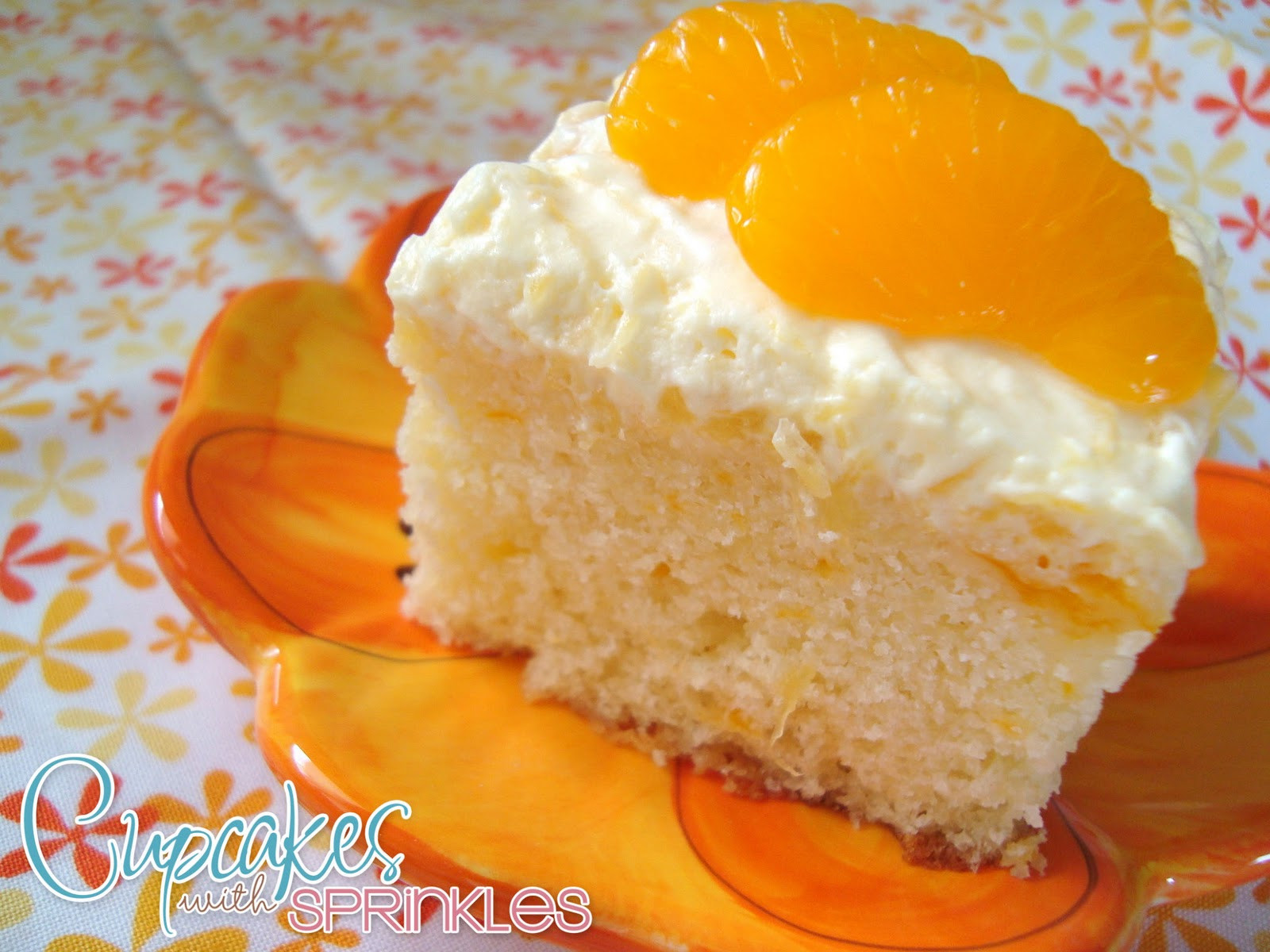 Orange Pineapple Cake
 Cupcakes with Sprinkles Orange & Pineapple Cake