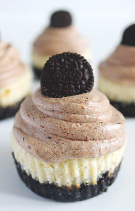 Oreo Cheesecake Cupcakes
 Mini Oreo Cheesecakes with Chocolate Mousse